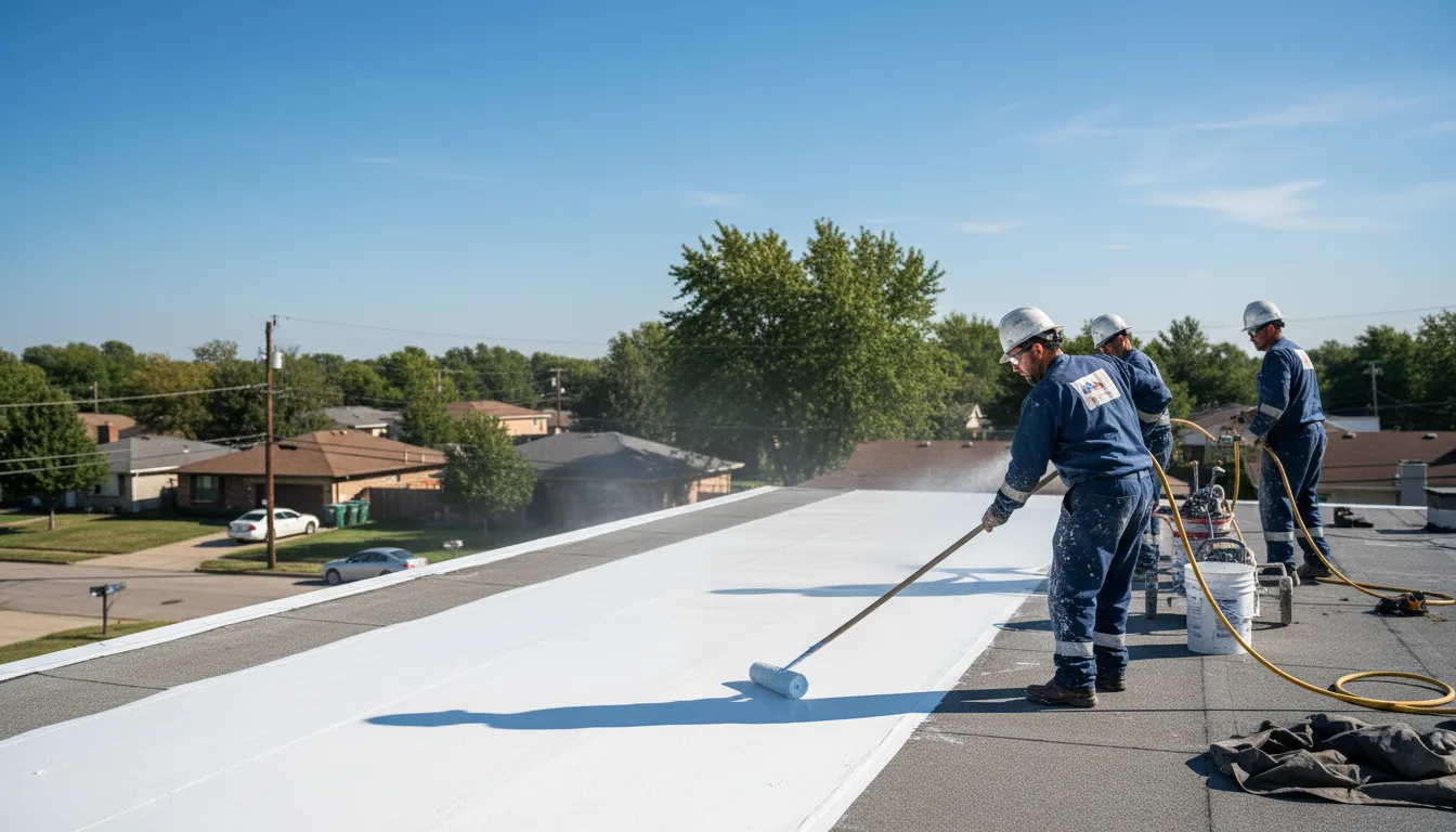 Commercial roof coating in Oldhams, VA near me